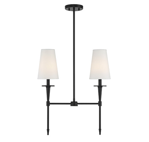 Trundle Two Light Linear Chandelier in Matte Black (159|V6-L1-5607-2-89)