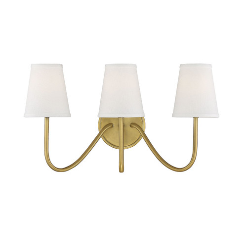 Mscon Three Light Wall Sconce in Natural Brass (446|M90056NB)