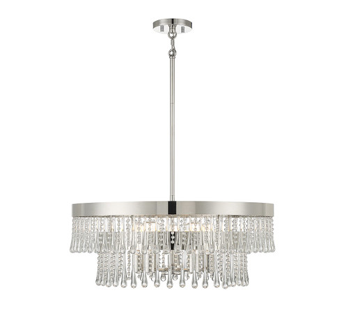 Six Light Pendant in Polished Nickel (446|M7038PN)