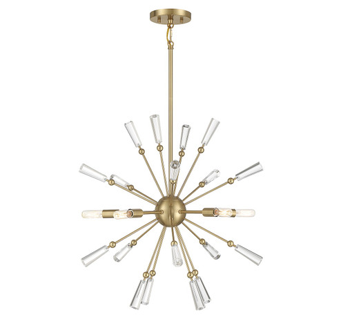 Five Light Pendant in Natural Brass (446|M7028NB)