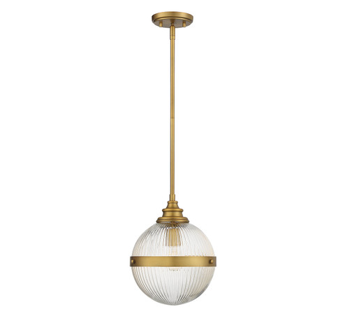 One Light Mini Pendant in Natural Brass (446|M70100NB)