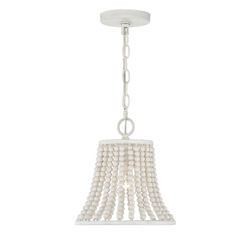 One Light Pendant in Weathered White (446|M70098WW)