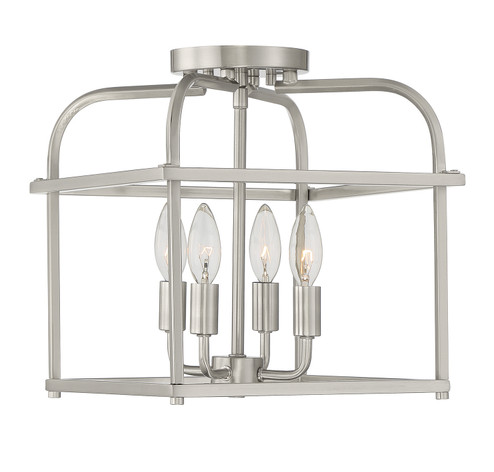 Four Light Semi-Flush Mount in Brushed Nickel (446|M60061BN)