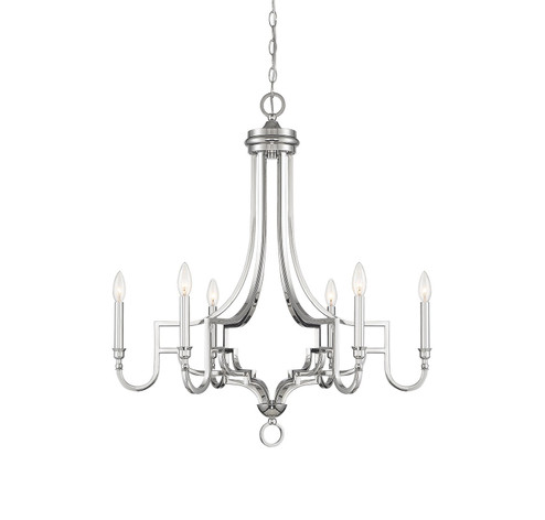 Six Light Chandelier in Polished Nickel (446|M10083PN)