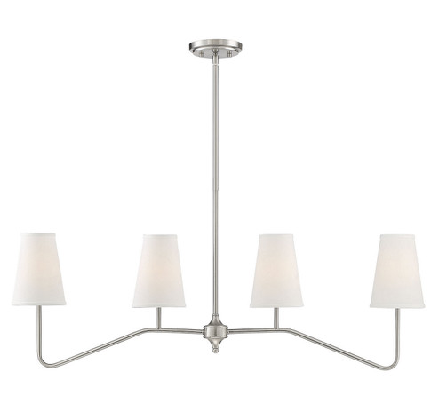 Mchan Four Light Chandelier in Brushed Nickel (446|M10078BN)