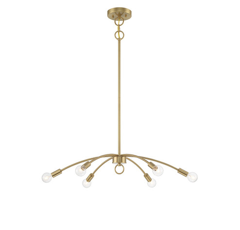 Six Light Chandelier in Natural Brass (446|M100116NB)