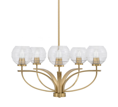 Cavella Five Light Chandelier in New Age Brass (200|3905-NAB-5110)