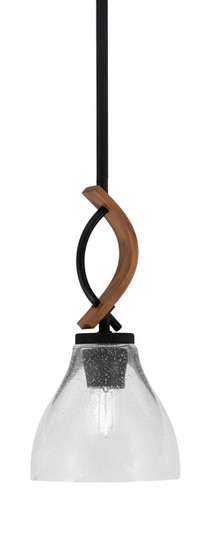 Monterey One Light Mini Pendant in Matte Black & Painted Wood-look Metal (200|2901-MBWG-4760)