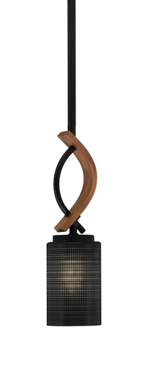 Monterey One Light Mini Pendant in Matte Black & Painted Wood-look Metal (200|2901-MBWG-4069)