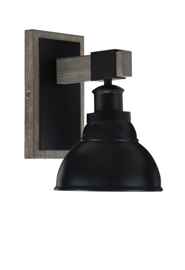 Tacoma One Light Wall Sconce in Matte Black & Painted Distressed Wood-look Metal (200|1841-MBDW-427-MB)