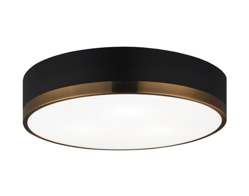 Trydor Three Light Ceiling Mount in Black & Aged Gold Brass (423|M14303BKAG)