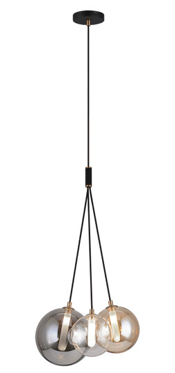 Magma Three Light Chandelier in Black (423|C81003BK)