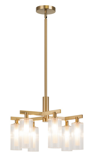 Kristof Six Light Chandelier in Aged Gold Brass (423|C60806AG)