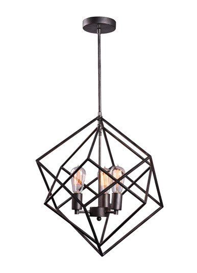 Geometry Series Three Light Pendant in Rusty Black (423|C54623RB)