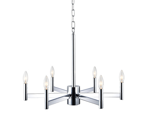 Euryale Six Light Chandelier in Chrome (423|C52606CH)