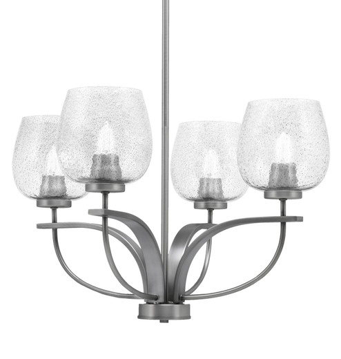 Cavella Four Light Chandelier in Graphite (200|3904-GP-4812)