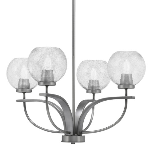 Cavella Four Light Chandelier in Graphite (200|3904-GP-4102)