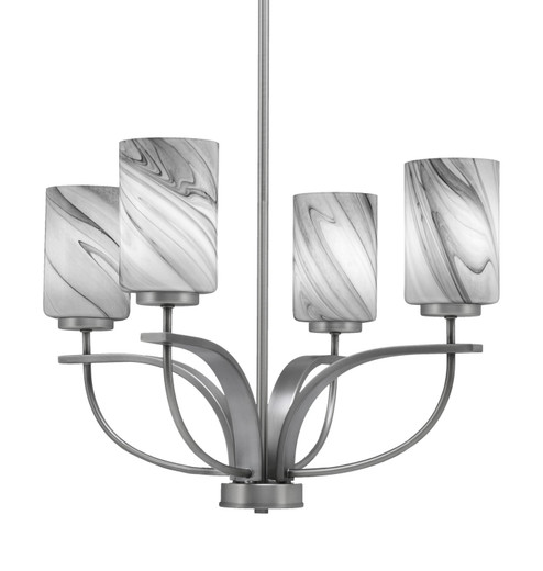 Cavella Four Light Chandelier in Graphite (200|3904-GP-3009)