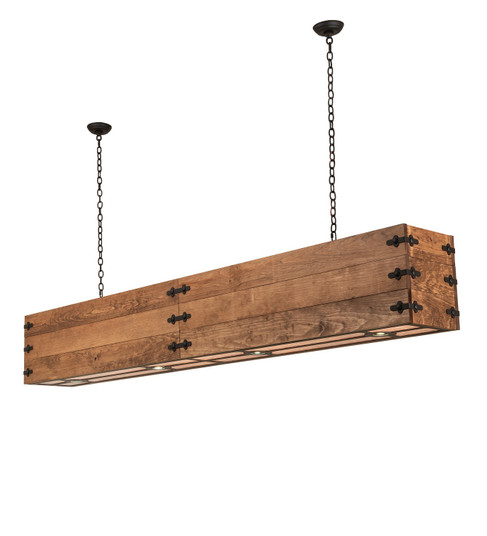 Reclamare 12 Light Pendant in Natural Wood,Oil Rubbed Bronze (57|265748)