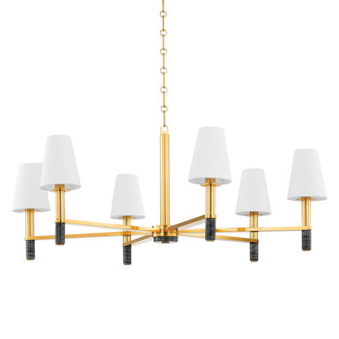Montreal Six Light Chandelier in Aged Brass (70|5640-AGB)