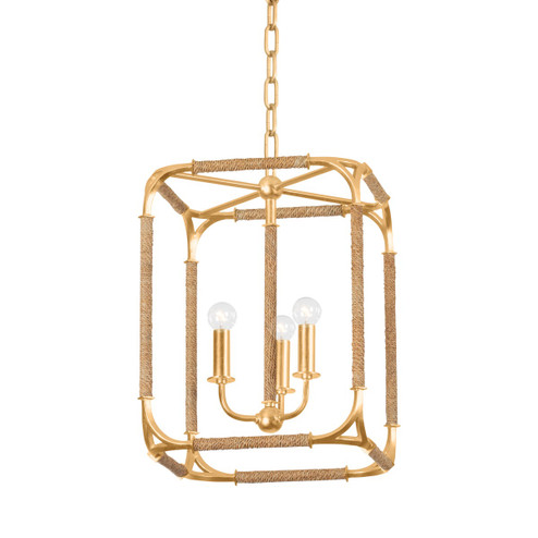 Laurenceston Three Light Lantern in Gold Leaf (70|1603-GL)