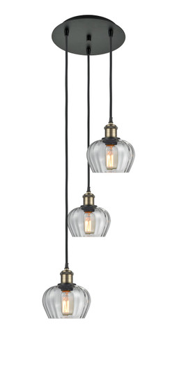 Ballston LED Pendant in Black Antique Brass (405|113B-3P-BAB-G92)