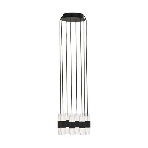 Lassell LED Chandelier in Nightshade Black (182|SLCH38527B)