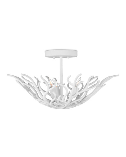 Snowfall Three Light Semi-Flush Mount in Gesso White (142|9000-1124)