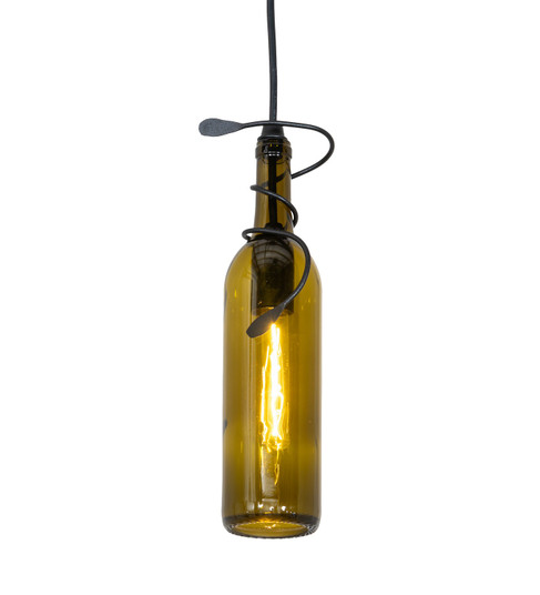 Tuscan Vineyard One Light Mini Pendant in Black Metal (57|130299)