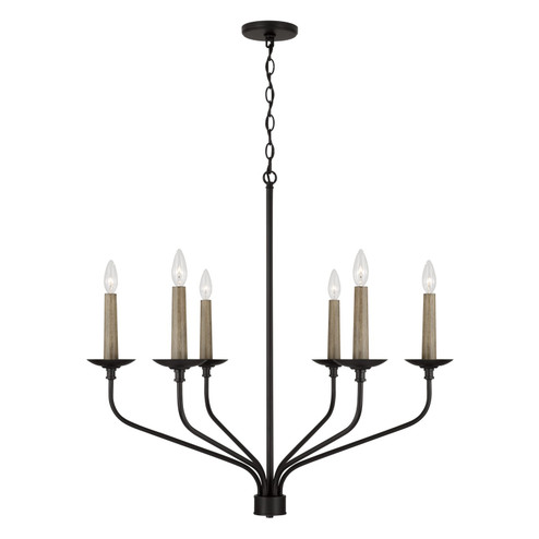 Wilder Six Light Chandelier in Matte Black (65|451561MB)