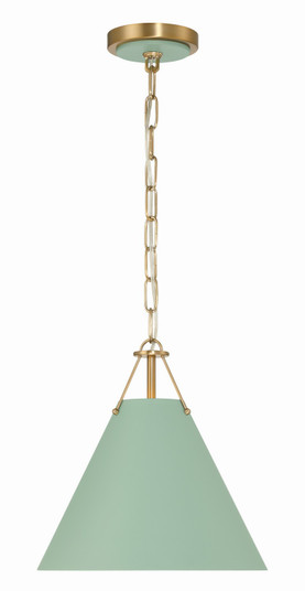 Xavier One Light Mini Pendant in Vibrant Gold / Green (60|XAV-B8301-VG-GR)