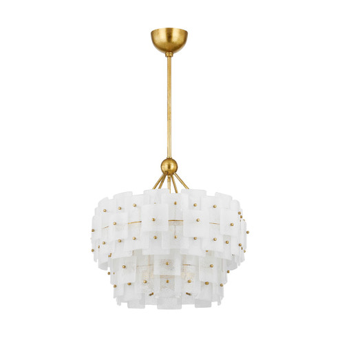 Jacik Six Light Chandelier in Vintage Gold Leaf (67|F2124-VGL)