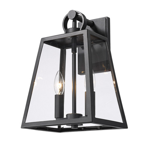 Lautner Two Light Outdoor Wall Sconce in Natural Black (62|6082-OWM NB-CLR)