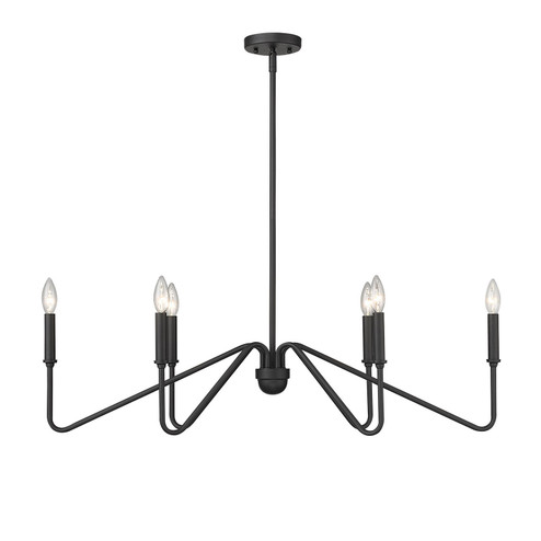 Kennedy Six Light Linear Pendant in Natural Black (62|3690-LP NB)