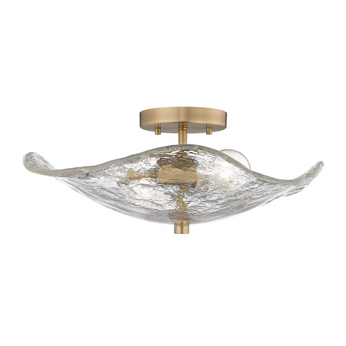 Samara MBS Two Light Semi-Flush Mount in Modern Brass (62|1140-SF MBS-HWG)