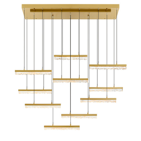 Stagger LED Chandelier in Brass (401|1588P48-10-624)
