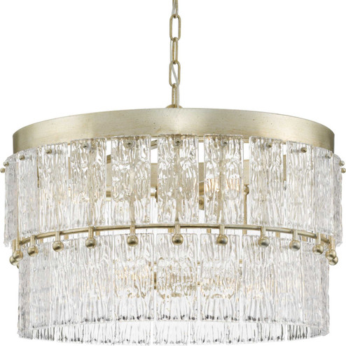 Chevall Six Light Chandelier in Gilded Silver (54|P400367-176)