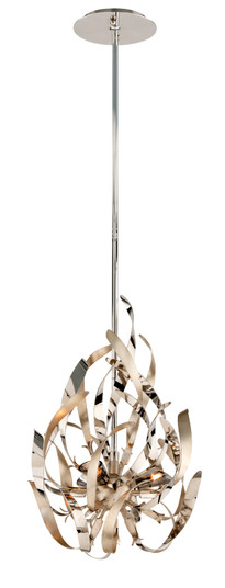 Graffiti Three Light Pendant in Silver Leaf Polished Stainless (68|154-43-SL/SS)