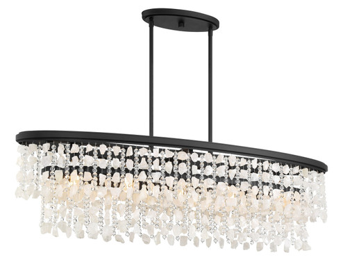 Shimmering Elegance Five Light Island Pendant in Sand Coal (7|6707-66)