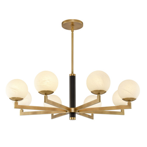 Gillian Eight Light Chandelier in Natural Brass (45|90065/8)