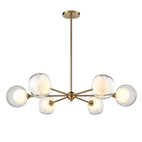 Kane LED Chandelier in Aged Brass (45|52213/6)