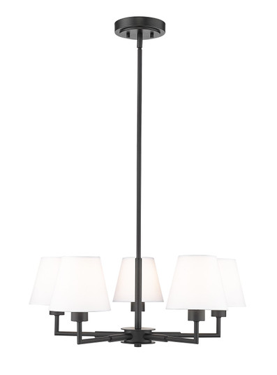 Leila Five Light Chandelier in Matte Black (224|744-26R-MB)