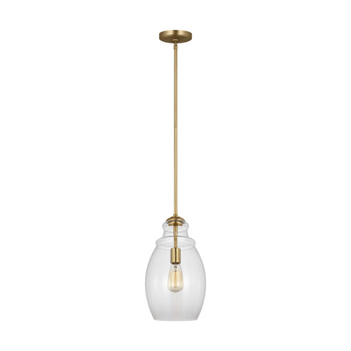 Marino One Light Pendant in Satin Brass (1|P1484SB)