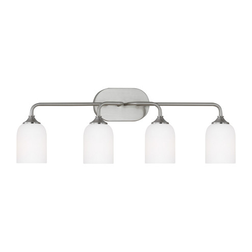 Emile Four Light Vanity in Brushed Steel (1|GLV1024BS)