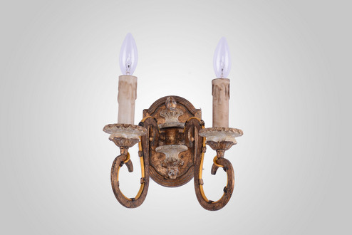 Milan Two Light Wall Sconce in Gold (374|W5122-2)