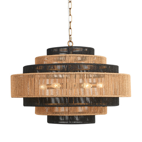 Zissel Six Light Chandelier in Matte Black (374|H23102-6)