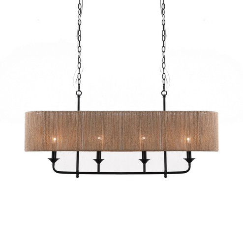 Whitsunday Four Light Chandelier in Matte Black (374|H22119-4)