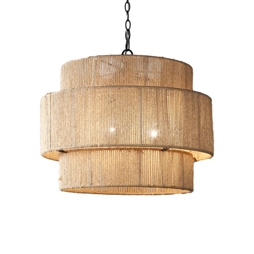 Whitsunday Three Light Chandelier in Matte Black (374|H22118-3)