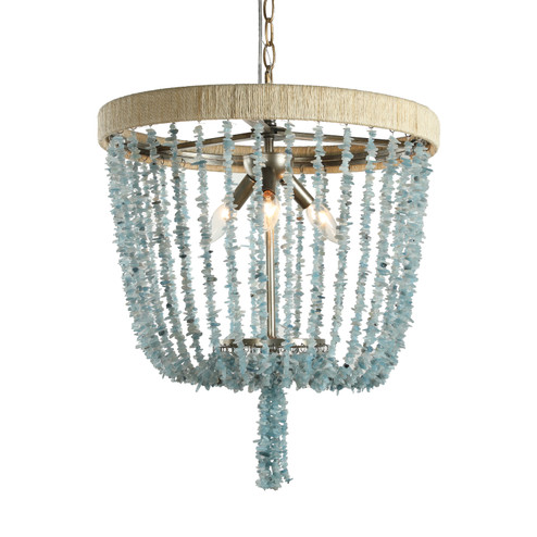 Sea Breeze Three Light Chandelier in Antique Silver (374|H22113-3)