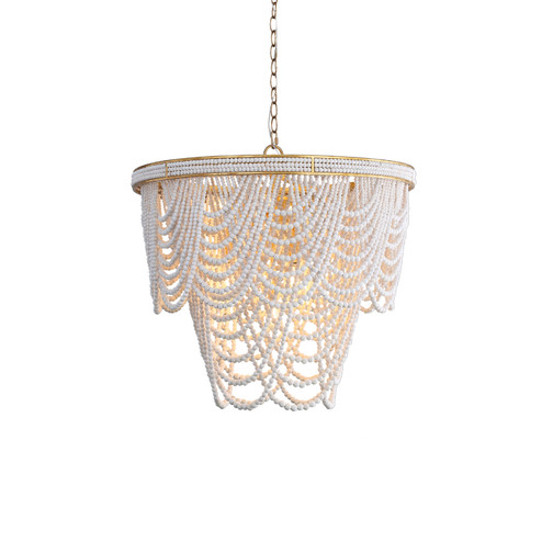 Renaissance Nine Light Chandelier in Gold, White (374|H22111-9G)